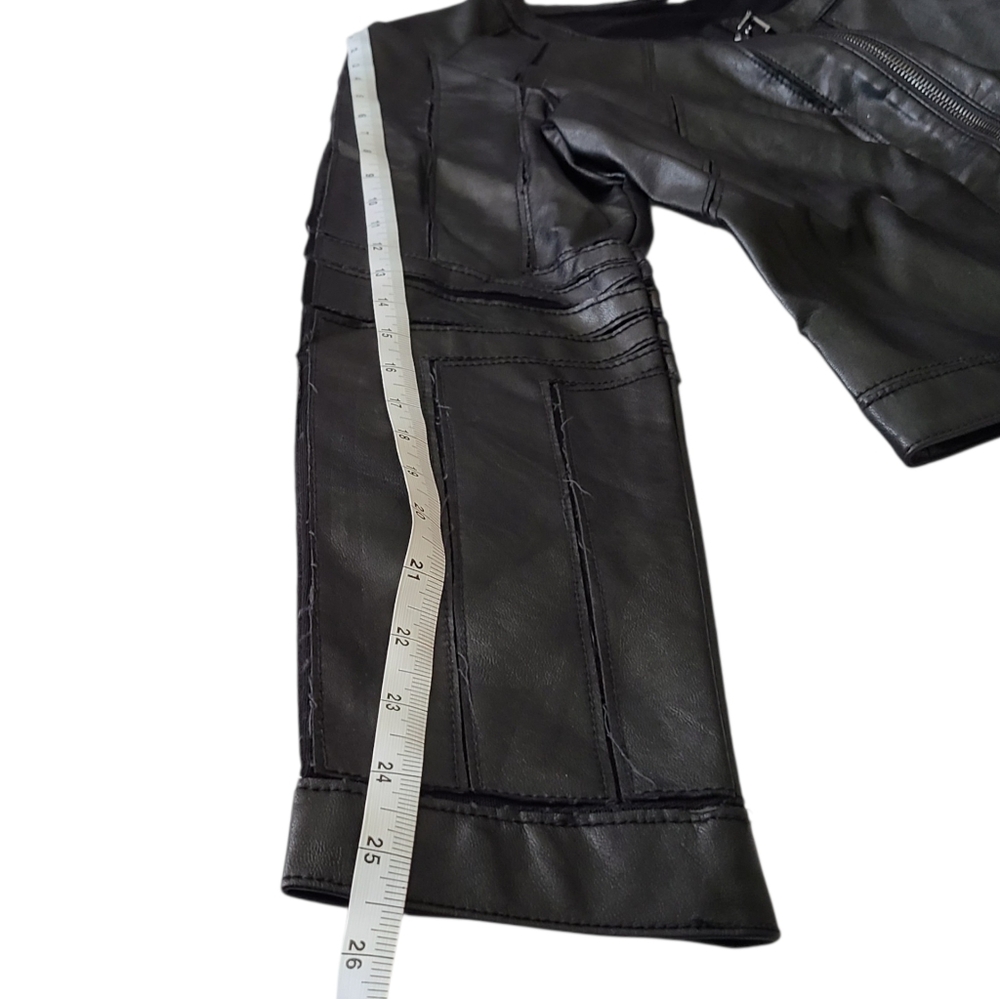 GUESS | FAUX LEATHER |MOTO JACKET | SIZE LARGE - Picture 8 of 11